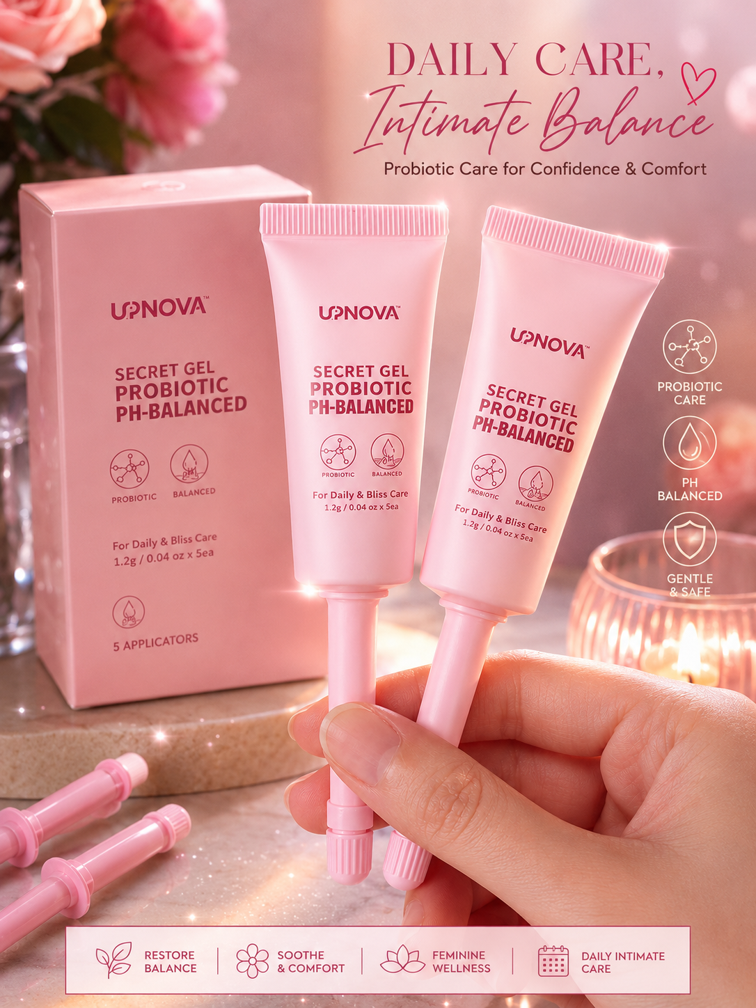 Upnova™ Gel de Soin Intime Féminin | Resserrement de la Peau et Élimination des Odeurs  Gel Hydratant   Resserrement Vaginal