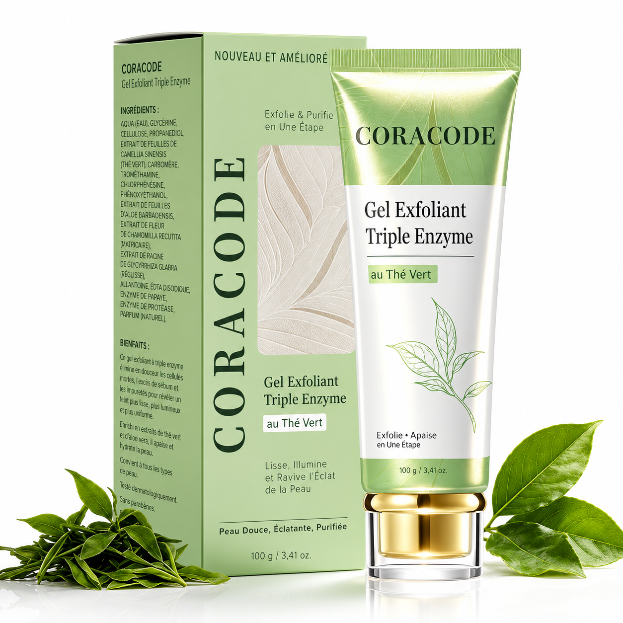 CoraCode™ Gel Réparateur des Zones Sombres | Une peau visiblement plus lumineuse et lisse en quelques jours  sans produits chimiques agressifs.