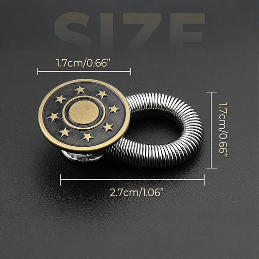 🔝 Bouton d'extension de taille à ressort métallique pour jeans 🔩👖